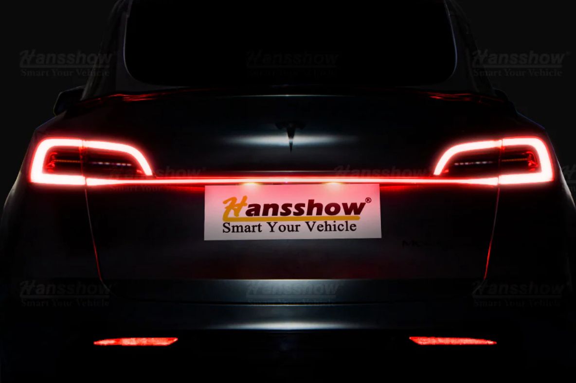 Unleash Your Tesla's Inner Knight Rider: Enhance Your Model 3/Y with Hansshow's Full-Width Strip Tail Light Bar