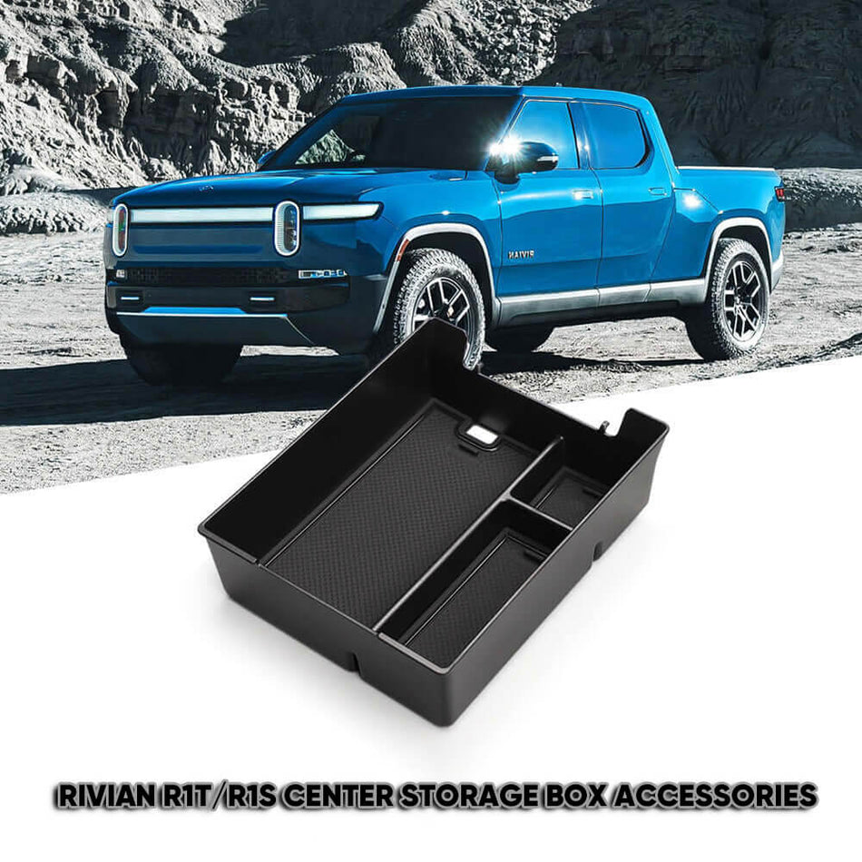 Rivian R1T/R1S Center Console Organizer Tray Armrest Storage Box Rivian R1T R1S Accessories