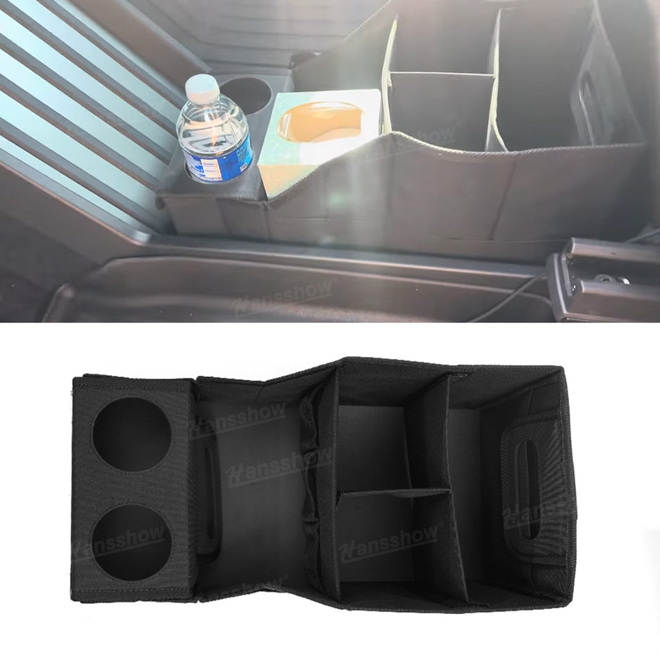 Sac de rangement pour Tesla Cybertruck, organiseur de console centrale inférieure avec compartiments, porte-gobelet, tissu Oxford