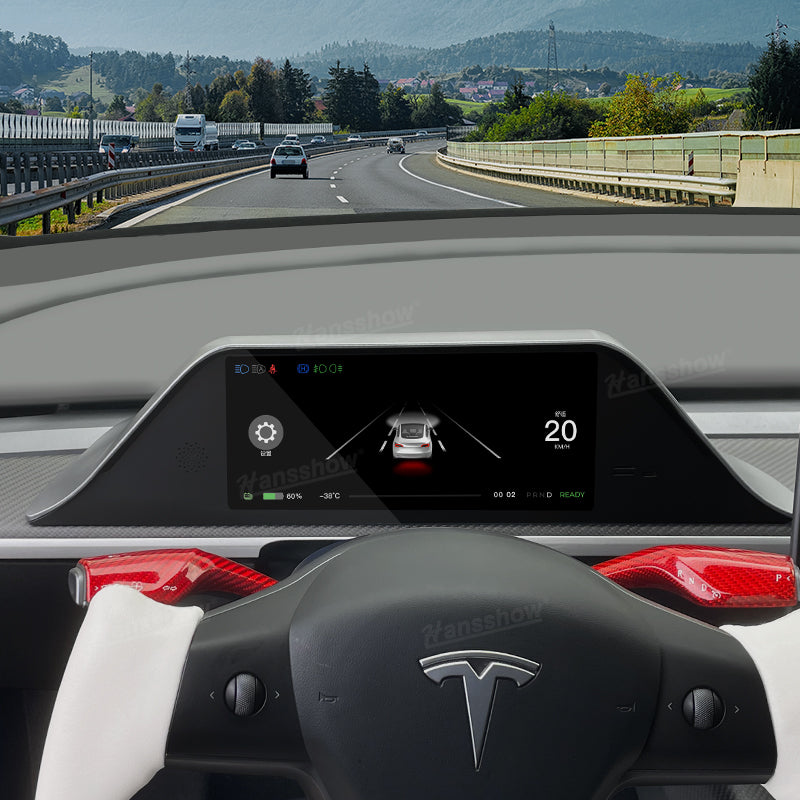 Hansshow Tesla Model 3 Y 8.9" Head-Up Display Instrument Cluster FY9-C Dashboard Display Touchscreen Inspired By Model S/X Style