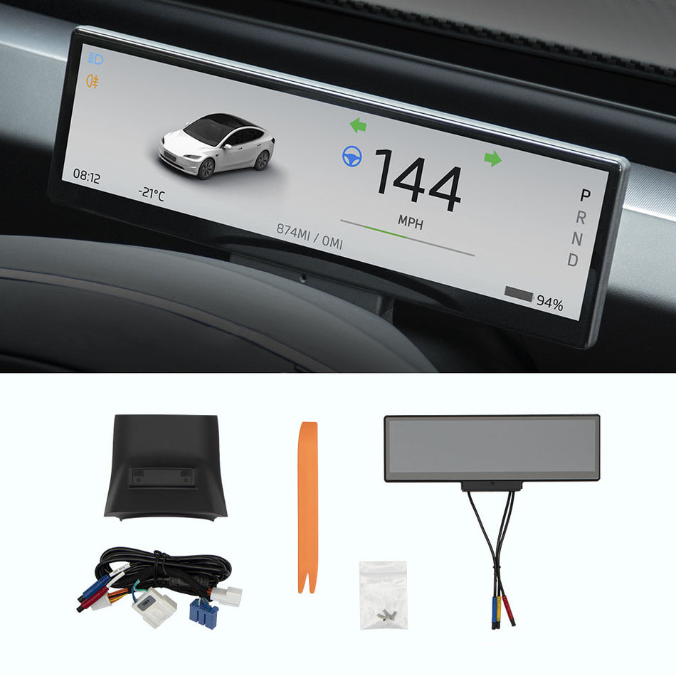 Tableau de bord avec écran tactile F888 de 8,8 pouces pour Tesla Model 3/Y et grille d'aération intégrée