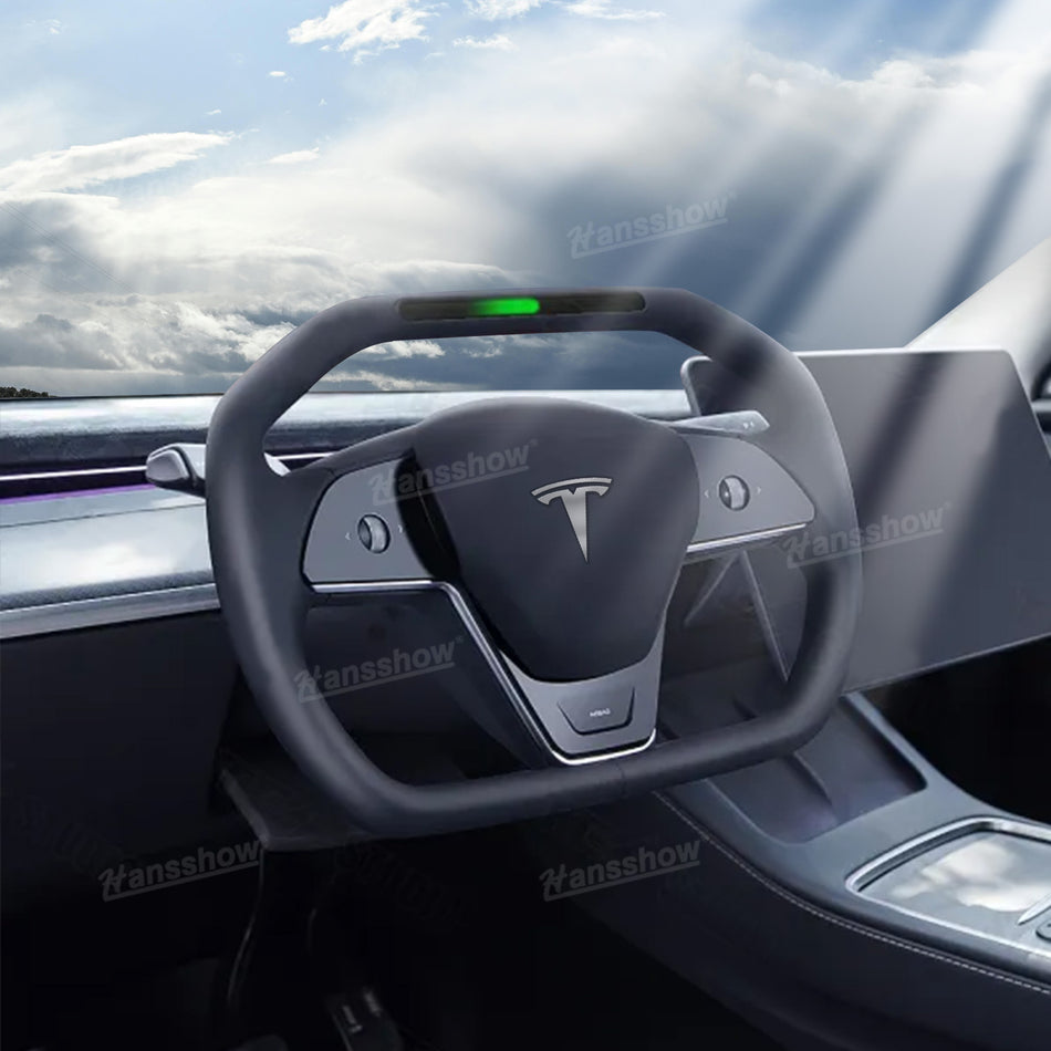 Tesla Model Y/3 Oppgraderingsratt Cybertruck -stil Personalisert med signallys inspirert av Cybertruck | Hansshow