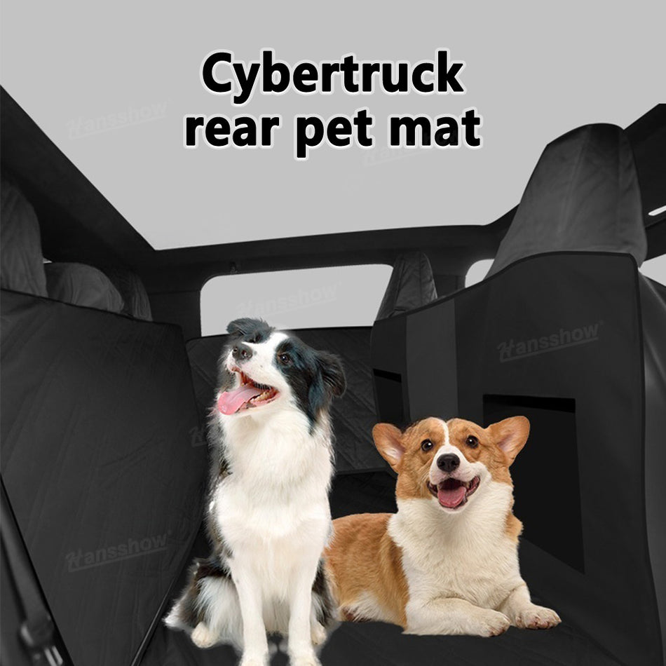 Tesla Cybertruck Pet Mat Waterproof Seat Protector for Dogs Rear Seat Cover|Hansshow