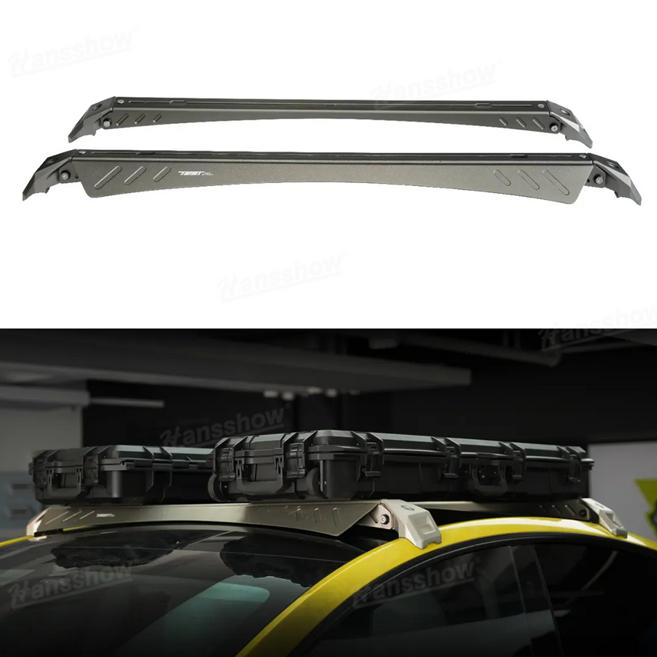 Tesla Model Y Roof Rack With Roof Spoiler Tail Wing Aluminum Alloy 2 Pcs | Hansshow