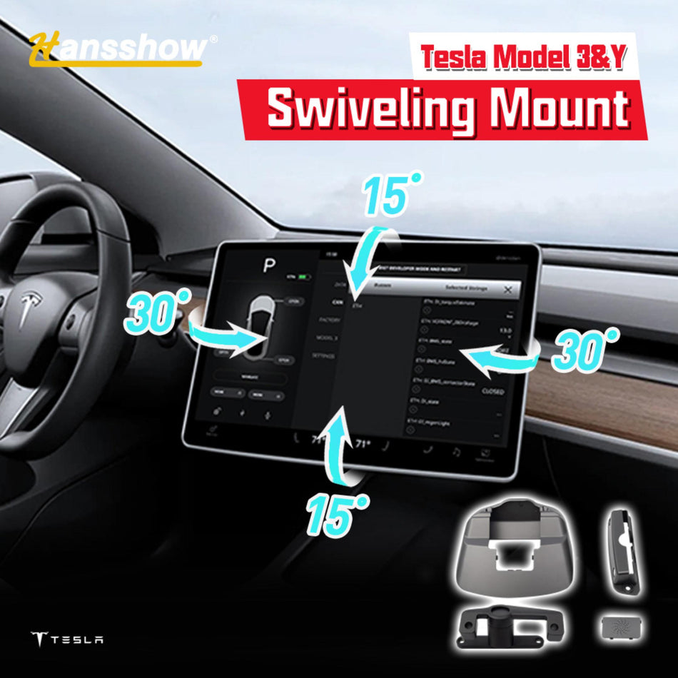 Hansshow Model 3 and Model Y Console Screen Rotating Swivel Kit