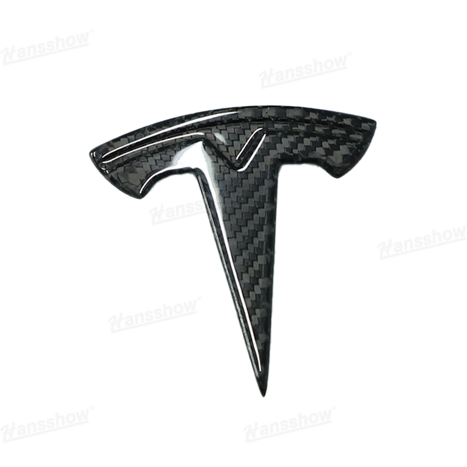 Logo Tesla en fibre de carbone véritable pour modèle 3/Y