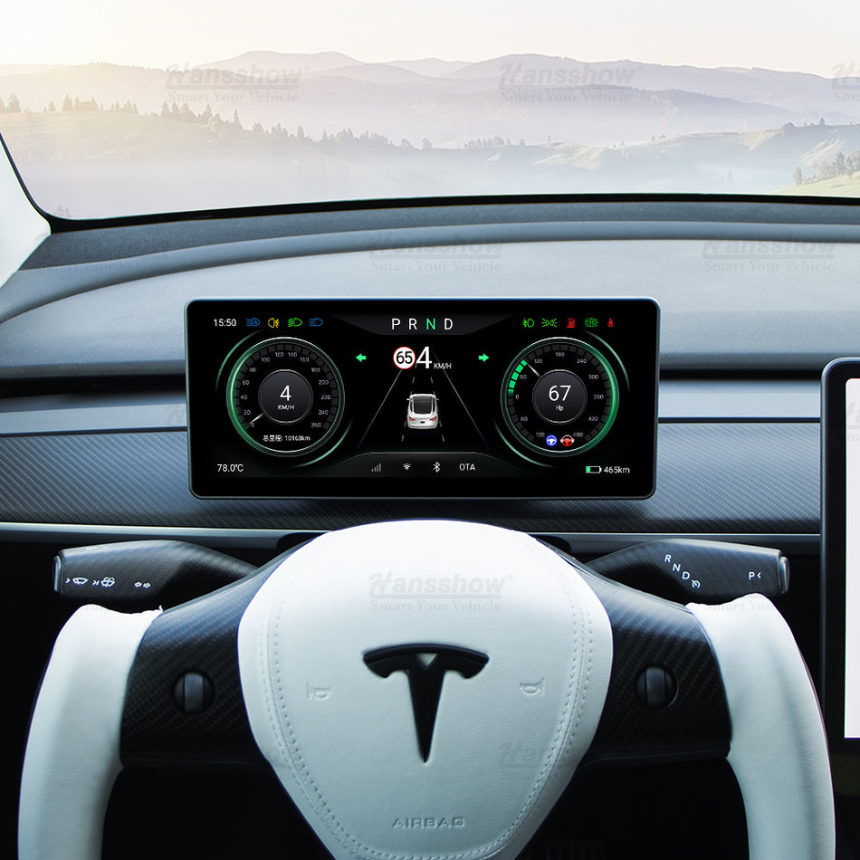 Android 4G 10.25-inch Tesla Model 3 Y Instrument Cluster Heads Up Display|Hansshow