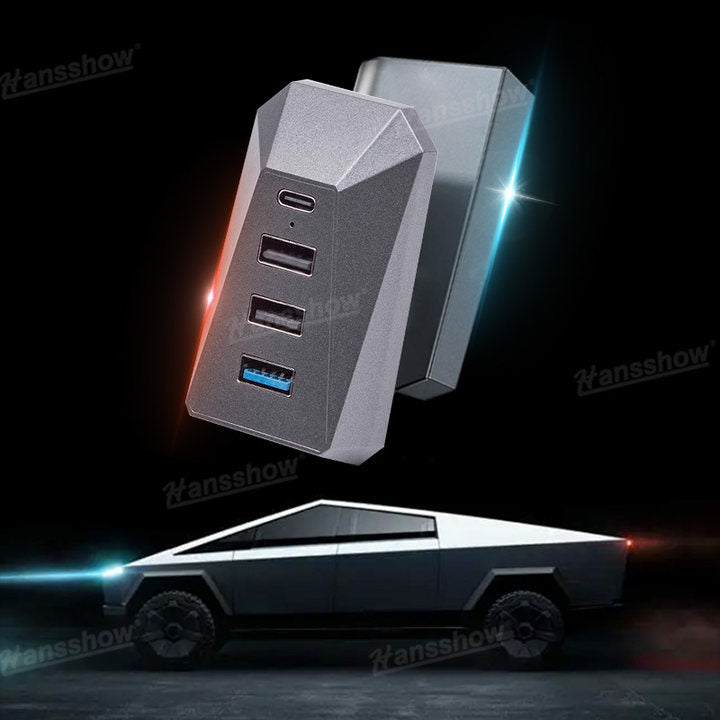 Tesla Cybertruck 4-in-1 Glove Box USB Hub Docking Station|Hansshow