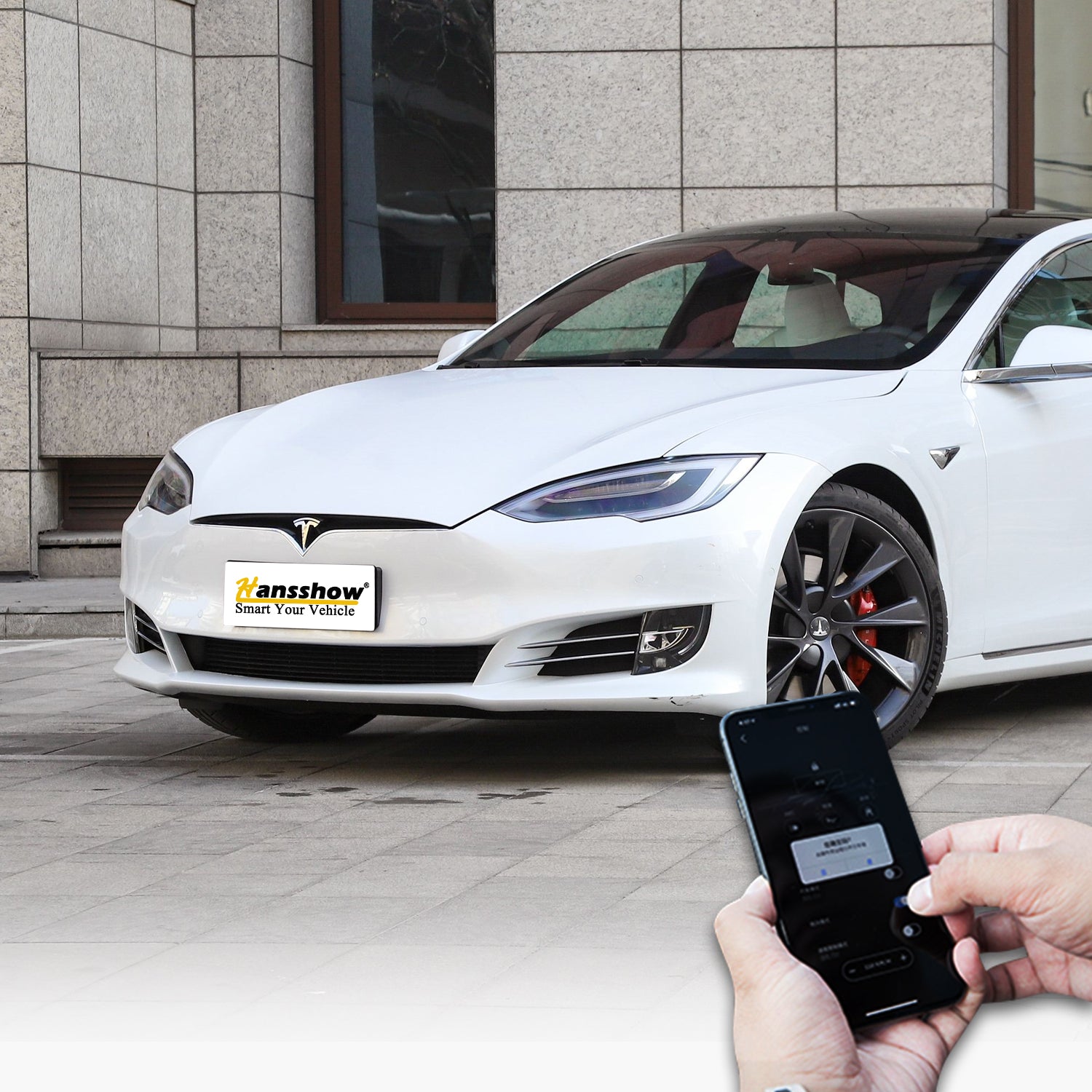 mobile APP control by power frunk for tesla model S