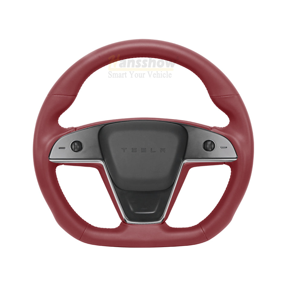 Hansshow 2021+ Model X/S Round Steering Wheel - Nappa Leather