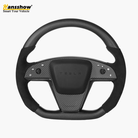 Matte Carbon Fiber Yoke Steering Wheel Middle Trim Panel